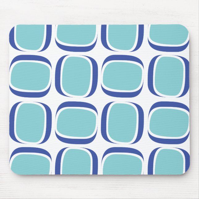 Aquamarines blaugetipptes Boxmuster Mousepad (Vorne)