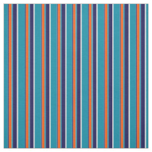 Aquamarines blaugrünes Orangenmuster Stoff