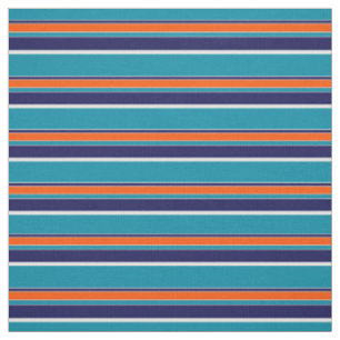 Aquamarines blaugrünes Orangenmuster Stoff