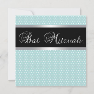 Aquamarines Blue Bat Mitzvah Einladungen