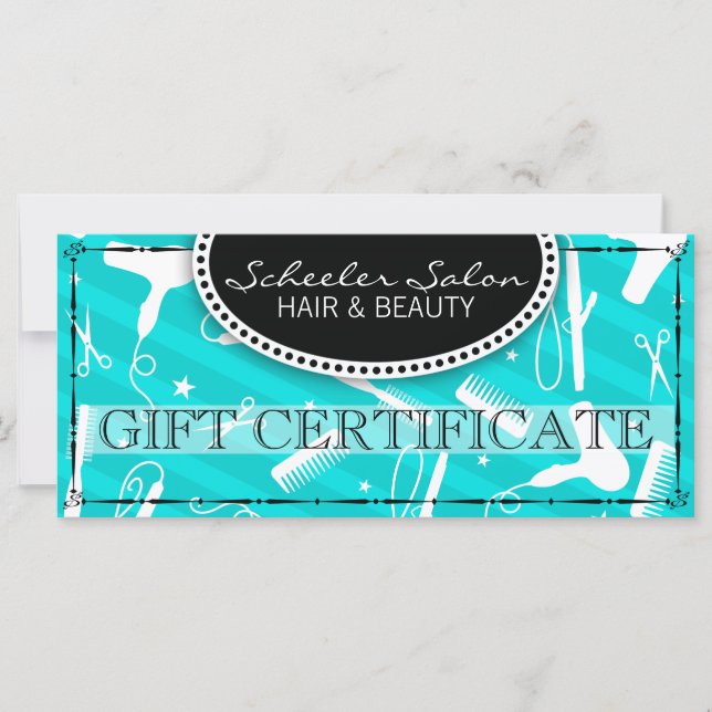 Aquamarines Blue Hair & Beauty Geschenkzertifikat (Vorderseite)