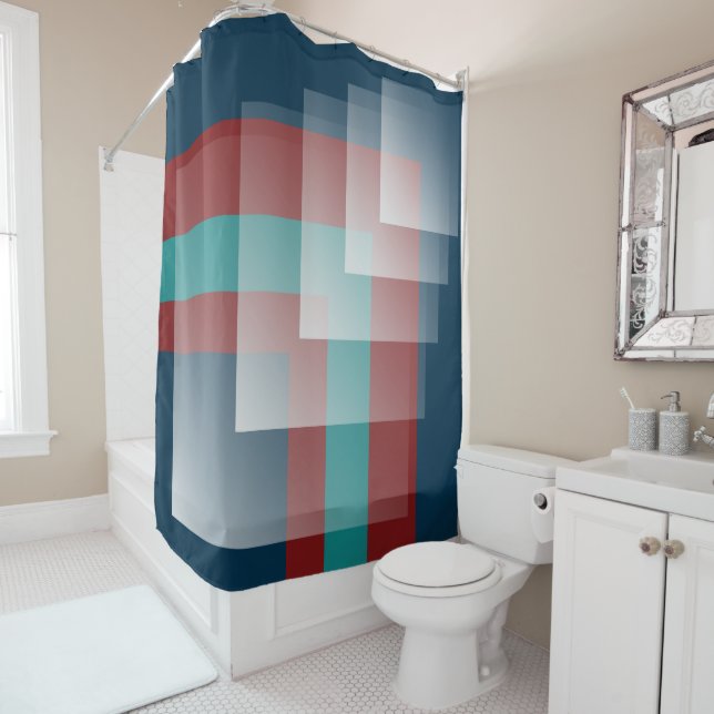 Aquamarines Bordeaux Duschvorhang (Beispiel)