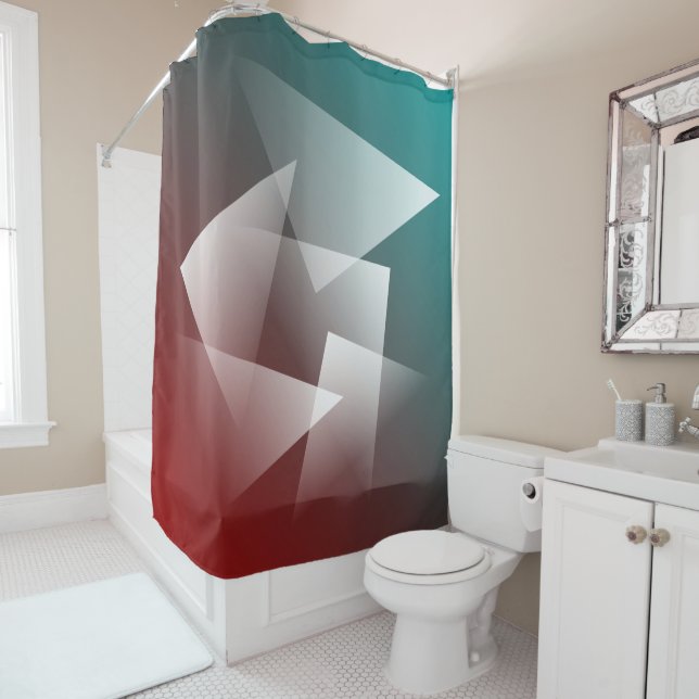 aquamarines Bordeaux Duschvorhang (Beispiel)