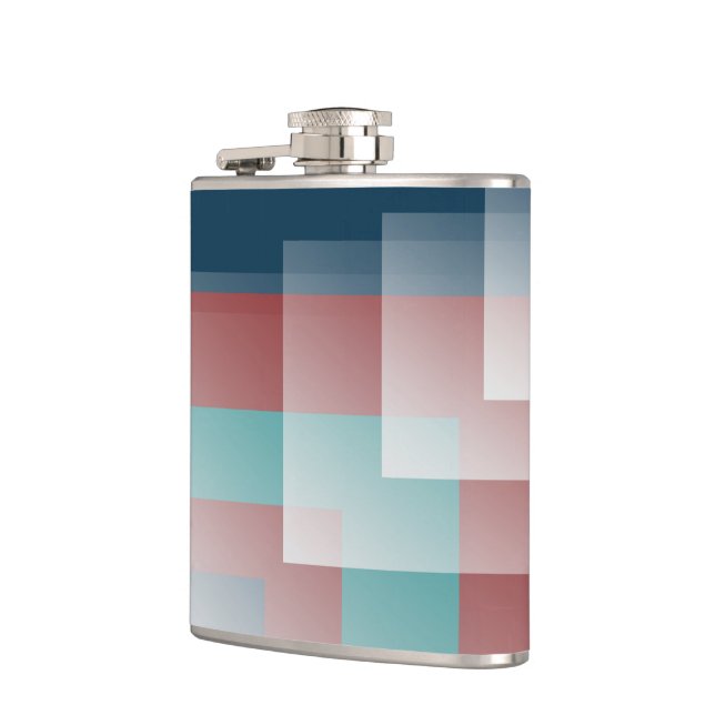 Aquamarines Bordeaux Flachmann (Links)