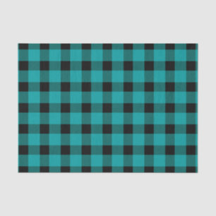 Aquamarines Buffalo Country Lumberjack Kariert Seidenpapier