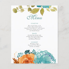 Aquamarines Burnt Orange Terracotta Hochzeit im He Flyer