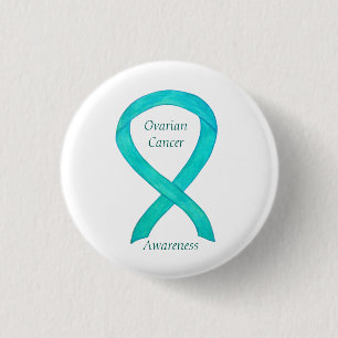 Aquamarines Button zur Sensibilisierung für Ovaria