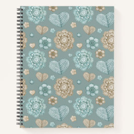 Aquamarines Crochet-Notebook mit Wasserfarbe 8,5"  Notizbuch