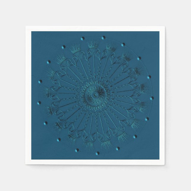 Aquamarines Dekorativ Napkins Serviette (Vorderseite)