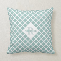 Aquamarines Diamantmuster Modernes Monogramm