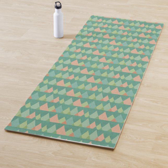 Aquamarines Dreieck-Muster SüdwestenGeo Schritt-| Yogamatte (Beispiel)