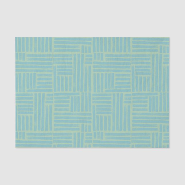 Aquamarines Druckwalze-Papiertaschentuch Seidenpapier (Vorderseite)