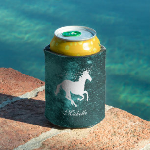 Aquamarines Einhorn Personalisierter Dosenkühler