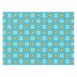 Aquamarines ethnisches Muster Tischdecke