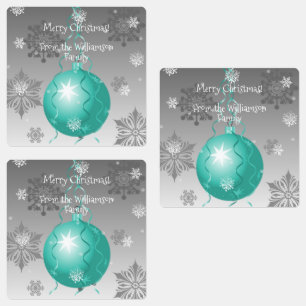 Aquamarines Extravagantes Weihnachtsgebäck Etiketten