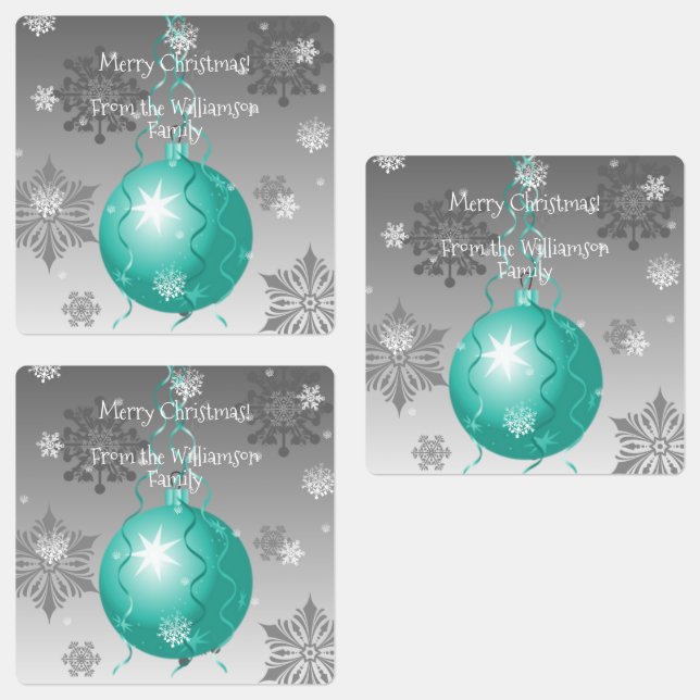 Aquamarines Extravagantes Weihnachtsgebäck Etiketten (Gruppe)