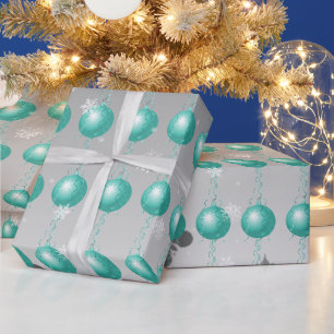 Aquamarines Extravagantes Weihnachtsschmuckpapier Geschenkpapier