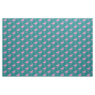 Aquamarines Flamingo-Muster Stoff