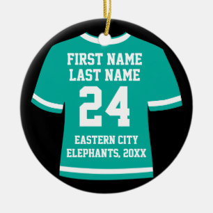 Aquamarines Foto Football Soccer Hockey Sports Jer Keramik Ornament