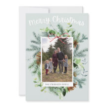 Aquamarines Foto Weihnachtsgrün Grußkarte