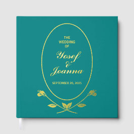 Aquamarines Gästebuch für Hochzeitspaare