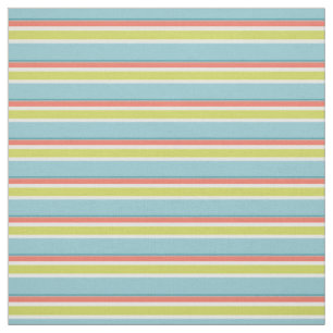 Aquamarines, gelbes, rotes Korallenmuster Stoff