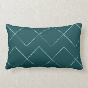 Aquamarines geometrisches modernes lumbales lendenkissen