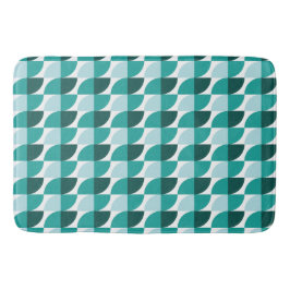 Aquamarines geometrisches Muster Badematte