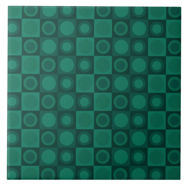 Aquamarines geometrisches Muster des MCM Fliese (Vorderseite)