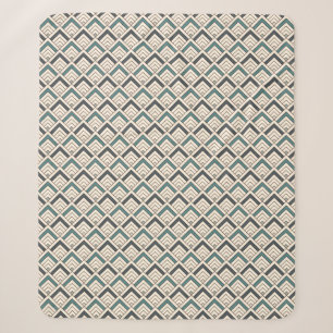 Aquamarines geometrisches Muster Sherpadecke