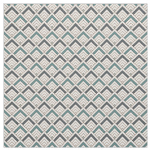 Aquamarines geometrisches Muster Stoff