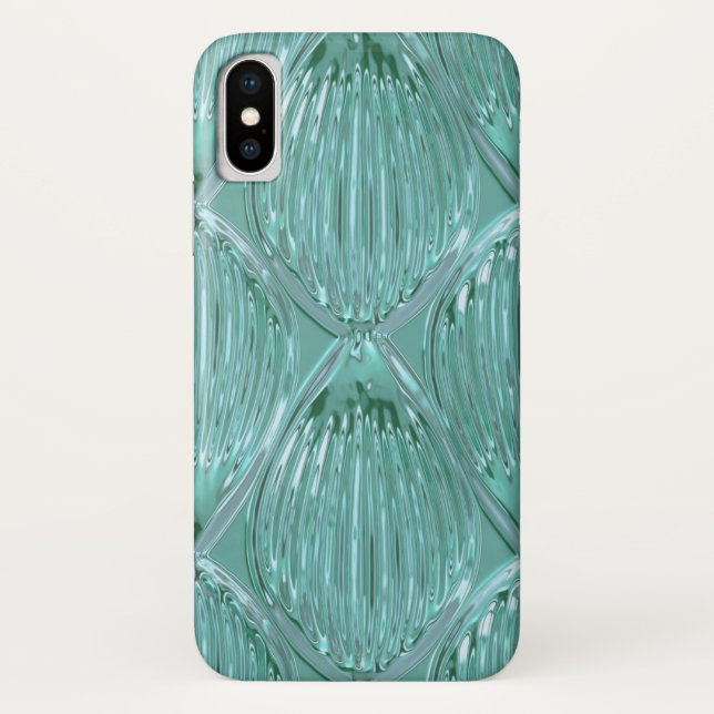 Aquamarines Glas abstrakte Kunstmuster Case-Mate iPhone Hülle (Rückseite)