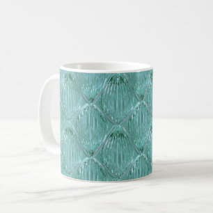 Aquamarines Glasmuster abstrakt Kaffeetasse