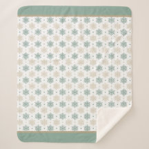 Aquamarines Gold Snowflake Muster