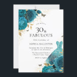 Aquamarines Gold Sparkle Dress Rose 30. Geburtstag Einladung<br><div class="desc">Aquamarin Gold Sparkle Dress Rose 30. Geburtstag Party Einladung Mehr elegante Blumenmotive in unserem Geschäft! Sehen Sie sich die passende Kollektion in unserem Shop an</div>