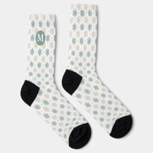 Aquamarines Goldschneeflockenmuster Socken