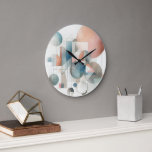 Aquamarines graues blaues Beige Rost Abstraktes Ku Große Wanduhr<br><div class="desc">Mit dieser atemberaubenden Wanduhr, die ein aquamarines, graues, blaues und rostrotes Kunstmuster mit abstrakten Formen aufweist, verleihen Sie der Wand Flair und Eleganz. Diese Wanduhr ist aus hochwertigem Acryl gefertigt, das haltbar, leicht und leicht zu hängen ist. Sie können aus verschiedenen Größen und Formen wählen, um Ihre Vorlieben Anzug. Diese...</div>