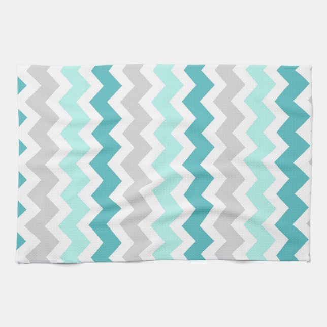 Aquamarines graues Zickzack Küchen-Stoff-Tuch Küchentuch (Horizontal)