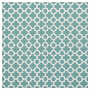Aquamarines Green Blue White Ikat Quatrefolienmust Stoff