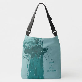 Aquamarines Green Paint Spritzer Party Geschenk Tasche