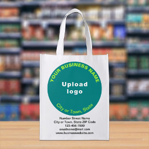 Aquamarines Green Round-Branding auf der Single-Se Wiederverwendbare Einkaufstasche