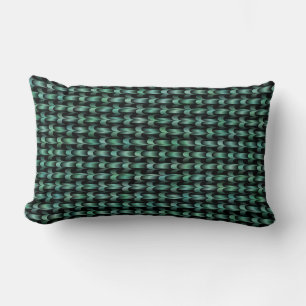 Aquamarines Green Weave Muster Lendenkissen