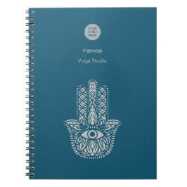 Aquamarines Green Yoga Studio Hamsa individuell an Notizblock