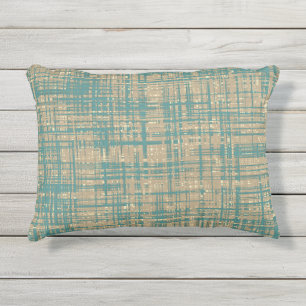 Aquamarines, grünbraunes Beige Tan Stripe Muster Kissen Für Draußen