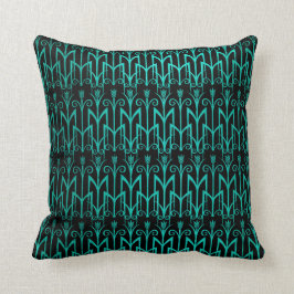Aquamarines grünes ägyptisches Gras Farbe Deco Kissen