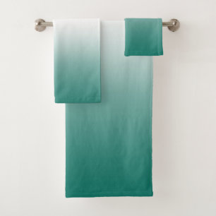 Aquamarines grünes Ombre Badhandtuch Set