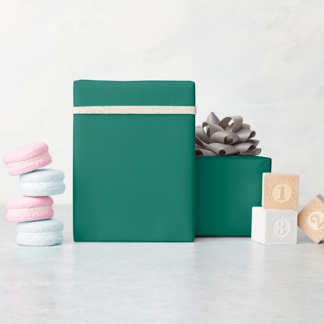 Aquamarines grünes, robustes Papier Geschenkpapier (Babyparty)