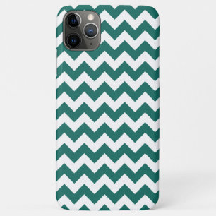 Aquamarines grünes Zickzack-Entwurfs-Muster iPhone 11 Pro Max Hülle