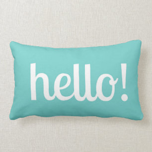 Aquamarines hallo und gestreiftes Throw-Kissen Lendenkissen
