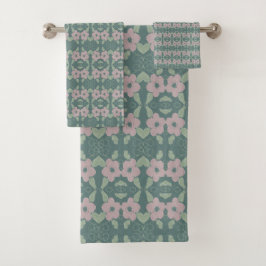 Aquamarines HandtuchSet in verblasster Rose Badhandtuch Set